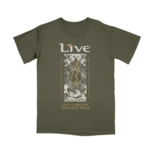 Live The Band Merch Store Rollin Thunder Tee Green