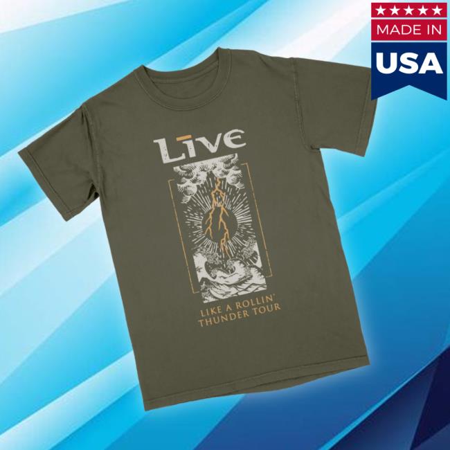 Live The Band Merch Store Rollin Thunder Tee Green 3 Live The Band Merch Store Rollin Thunder Tee Green