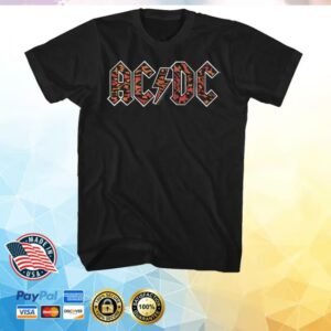 Acdc Merch Store Shop Ac Dc Leopard Logo T-Shirt