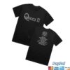 Queen Online Store Merch Shop Queen Ii Album Logo Tracklist Black T-Shirt