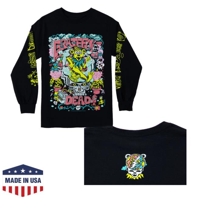 Killer Acid Merch Store Shop Grateful Dead Stealie Black Long Sleeve 2 Killer Acid Merch Store Shop Grateful Dead Stealie Black Long Sleeve