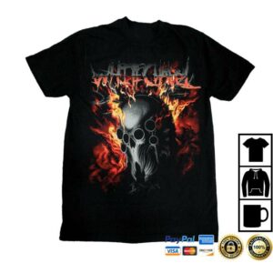 Whitechapel Shop Merch Store Flames Black T-Shirt