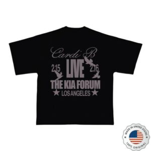 Cardi B Store Merch Kia Forum Exclusive Tee Black