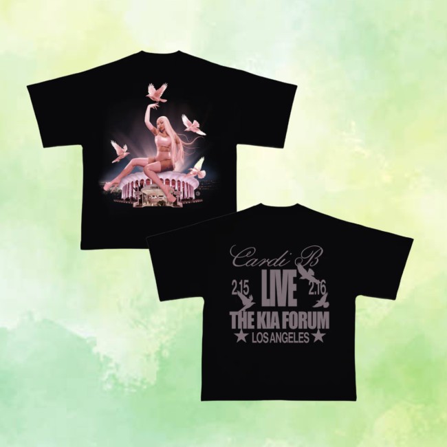 Cardi B Store Merch Kia Forum Exclusive Tee Black 5 Cardi B Store Merch Kia Forum Exclusive Tee - Black