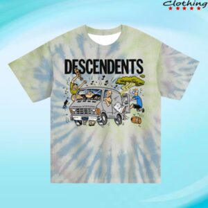 Descendents Merch Store Van T-Shirt Watercolor Spiral Dye
