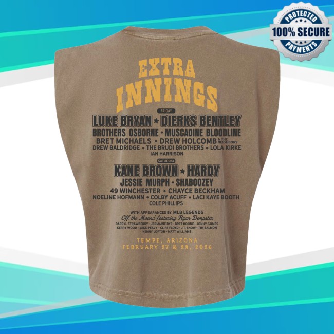 Innings Festival Store Merch Women's Cowboy Lineup Crop Tank 3 Innings Festival Store Merch Women's Cowboy Lineup Crop Tank