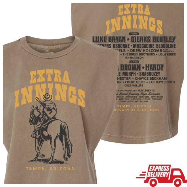 Innings Festival Store Merch Women's Cowboy Lineup Crop Tank 4 Innings Festival Store Merch Women's Cowboy Lineup Crop Tank