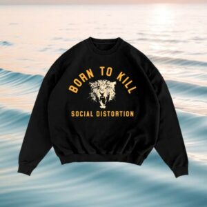 Social Distortion Store Merch Born To Kill Roar Crewneck Fleece