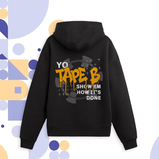 Tapebbeats Store Merch Tape B - Drippin Hoodie - Black 4 Tapebbeats Store Merch Tape B - Drippin Hoodie - Black