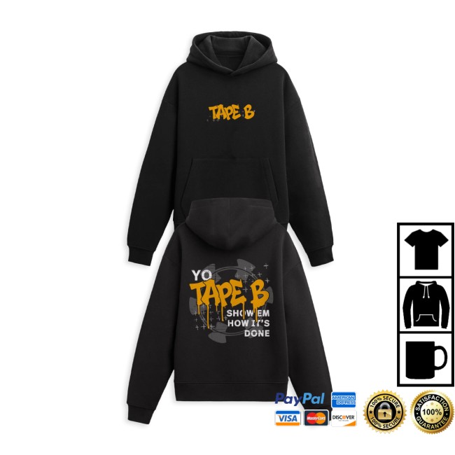 Tapebbeats Store Merch Tape B - Drippin Hoodie - Black 5 Tapebbeats Store Merch Tape B - Drippin Hoodie - Black