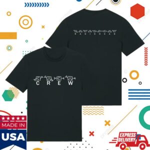 Waste Merch Store Semaphore Crew Black T-Shirt