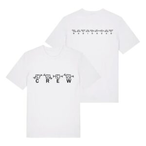 Waste Merch Store Semaphore Crew White T-Shirt