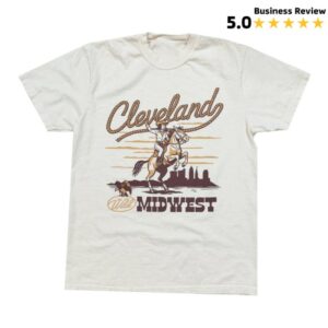 Cle Clothing Co Store Merch Cleveland Wild Midwest Cowgirl Crew T-Shirt