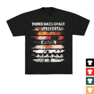Three Days Grace Store Merch Shop 2026 Album Stripe Tour T-Shirt