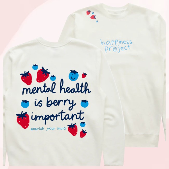 Happiness Project Store Merch Berry Important Crewneck Happiness Project Store Merch Berry Important Crewneck