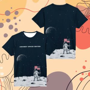 Thespaceshop Store Kennedy Space Center Astronaut On Moon Tee