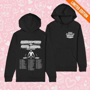 Bailey Zimmerman Merch Store Shop Different Night Same Rodeo 2026 Tour Black Pullover Hoodie
