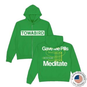 Towa Bird Shop Merch Store Meditate Zip Hoodie