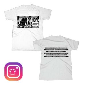 Bruce Springsteen Store Merch Springsteen & The E Street Band 2026 Land Of Hope & Dreams American Tour Tee