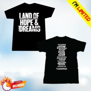 Bruce Springsteen Store Merch Springsteen & The E Street Band 2026 Land Of Hope & Dreams American Tour Tee Black