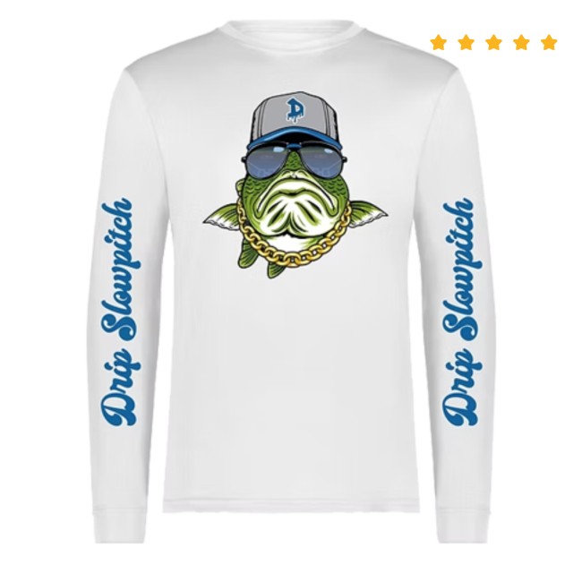 Stadium Sports Apparel Store Merch Drip Slowpitch Dri Fit Long Sleeve Fish Shirt Stadium Sports Apparel Store Merch Drip Slowpitch Dri Fit Long Sleeve Fish Shirt