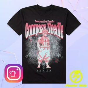 Hot Topic Shop Merch Demon Slayer Kimetsu No Yaiba Akaza Compass Needle T-Shirt