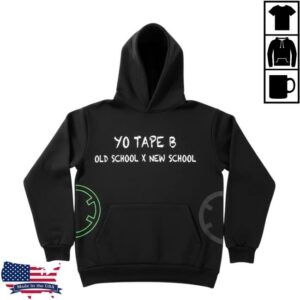 Tape B Merch Store Tape B Old School X New School Hoodie Black