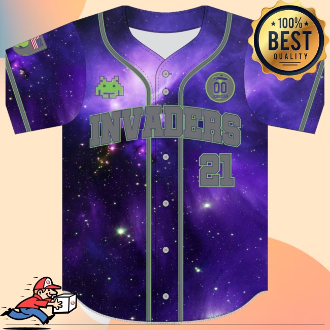 Stadium Sports Apparel Store Merch Invaders Galaxy Full Button Jersey Stadium Sports Apparel Store Merch Invaders Galaxy Full Button Jersey