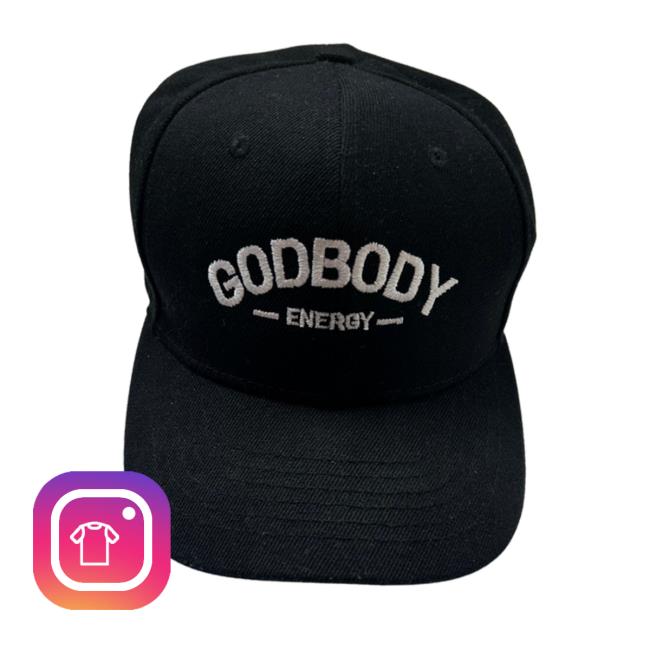 Aj Mcqueen Merch Store Shop God Body Energy Black Baseball Cap Aj Mcqueen Merch Store Shop God Body Energy Black Baseball Cap