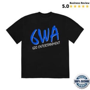 600 Entertainment Merch Store 6Wa Logo Tee Black