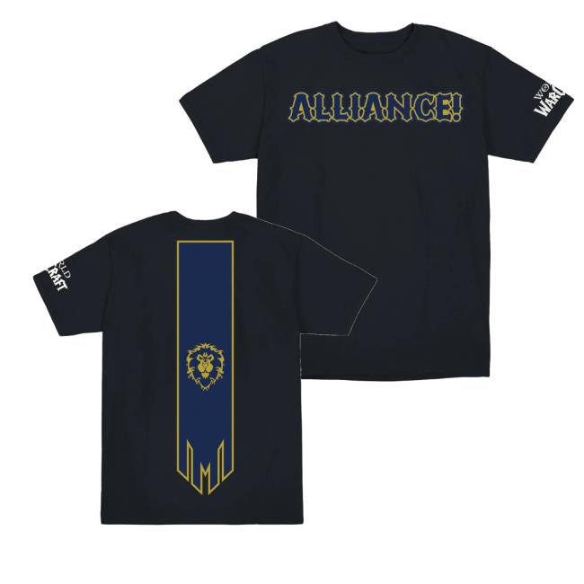 Blizzard Gear Shop Merch Store World Of Warcraft Alliance Banner Blue T-Shirt Blizzard Gear Shop Merch Store World Of Warcraft Alliance Banner Blue T-Shirt
