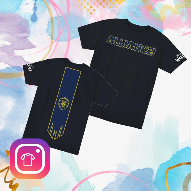 Blizzard Gear Shop Merch Store World Of Warcraft Alliance Banner Blue T-Shirt Blizzard Gear Shop Merch Store World Of Warcraft Alliance Banner Blue T-Shirt