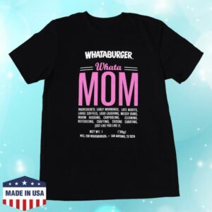 Whataburger Merch Store Whatamom Ingredient Black Tee