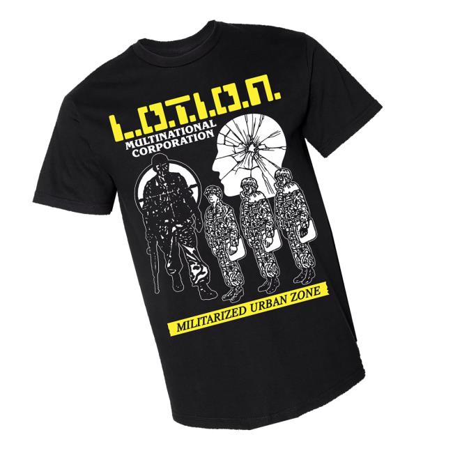 Deathtraitors Merch Store L.O.T.I.O.N. Multinational Corporation Militarized Urban Zone Tee Deathtraitors Merch Store L.O.T.I.O.N. Multinational Corporation Militarized Urban Zone Tee