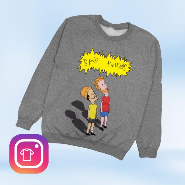 Bad Friends Merch Store Shop Bobby & Andrew Crewneck Bad Friends Merch Store Shop Bobby & Andrew Crewneck
