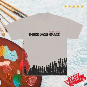 Three Days Grace Merch Store 2026 Alienation Tour Gray Shirt