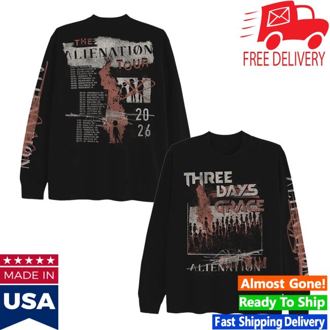 Three Days Grace Merch Store 2026 Alienation Tour Long Sleeve Three Days Grace Merch Store 2026 Alienation Tour Long Sleeve
