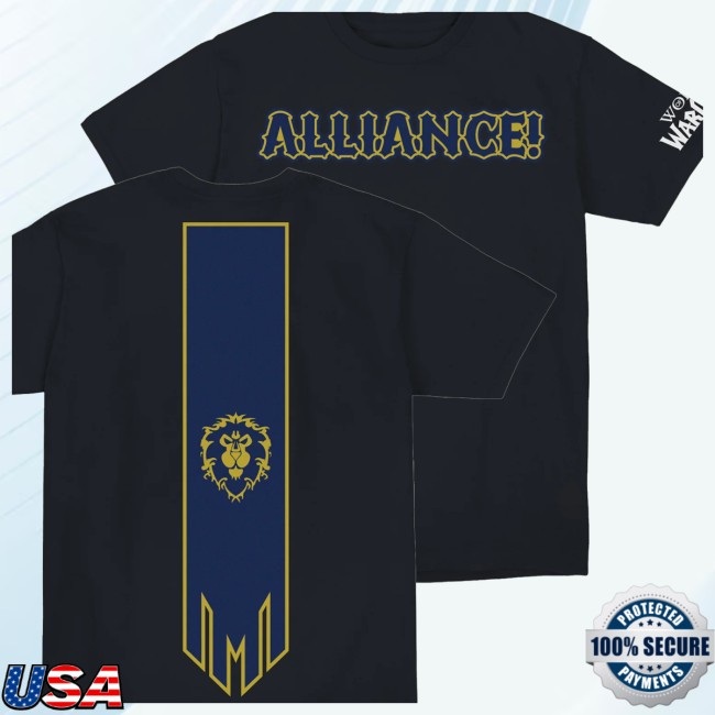 Blizzard Store Merch World Of Warcraft Alliance Banner Blue T-Shirt Blizzard Store Merch World Of Warcraft Alliance Banner Blue T-Shirt
