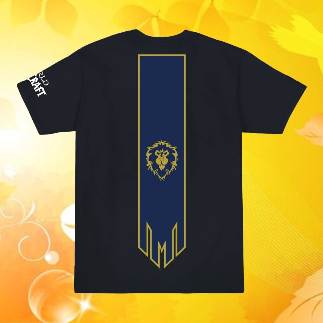 Blizzard Store Merch World Of Warcraft Alliance Banner Blue T-Shirt Blizzard Store Merch World Of Warcraft Alliance Banner Blue T-Shirt