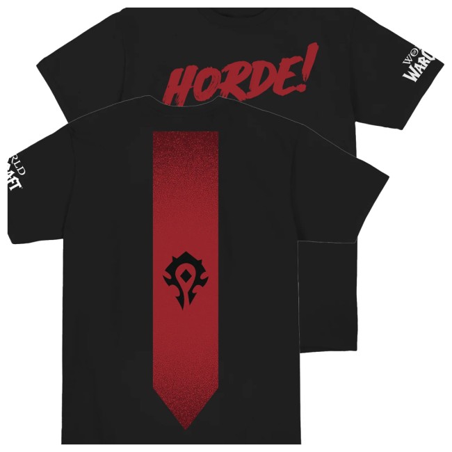 Blizzard Store Merch World Of Warcraft Horde Banner Black T-Shirt Blizzard Store Merch World Of Warcraft Horde Banner Black T-Shirt