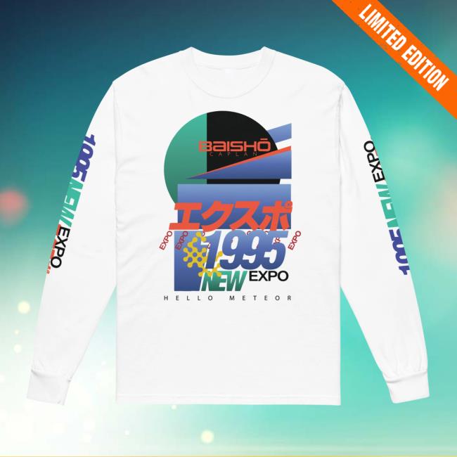 Hello Meteor Merch Store Expo 1995 Promotional Graphic Longsleeve Hello Meteor Merch Store Expo 1995 Promotional Graphic Longsleeve