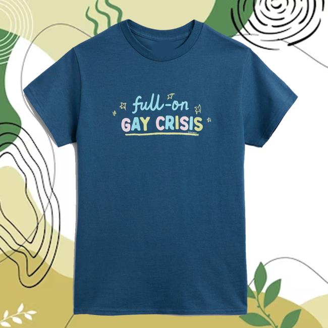 Out Of Print Merch Shop Heartstopper Full-On Gay Crisis Unisex T-Shirt Out Of Print Merch Shop Heartstopper Full-On Gay Crisis Unisex T-Shirt