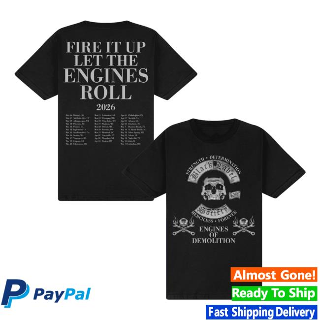 Black Label Society Merch Store Engines Of Demolition Black Tour Tee Black Label Society Merch Store Engines Of Demolition Black Tour Tee