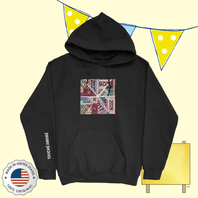 Touche Amore Merch Store Registration Pullover Hoodie Black Touche Amore Merch Store Registration Pullover Hoodie Black