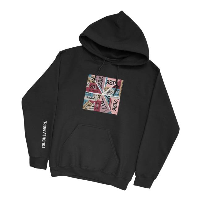 Touche Amore Merch Store Registration Pullover Hoodie Black Touche Amore Merch Store Registration Pullover Hoodie Black