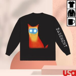 Run For Cover Records Merch Store Basement Wired Cat Long Sleeve
