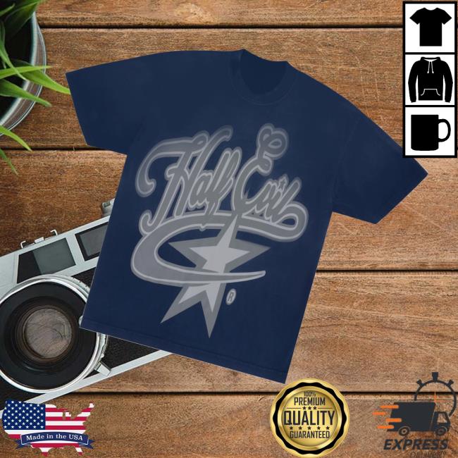 Half Evil Store Merch Navy Evil Star Tee Half Evil Store Merch Navy Evil Star Tee