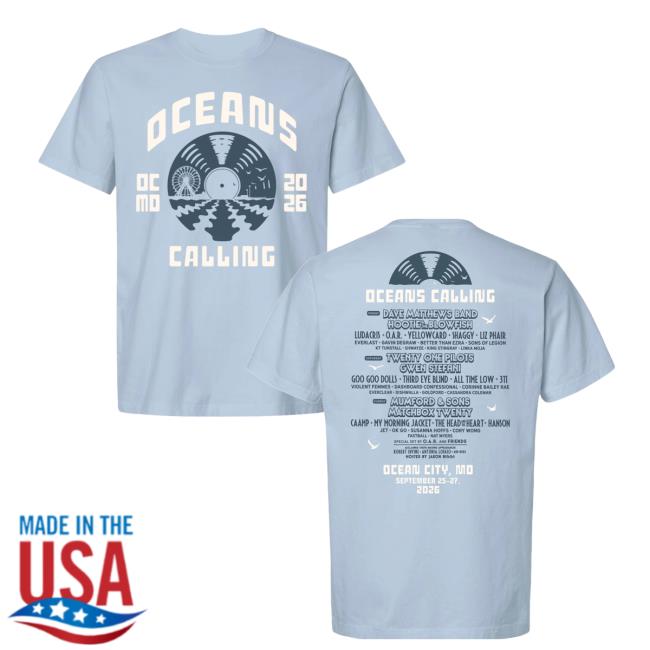 Oceans Calling Festival Merch Store Record Lineup Tee Oceans Calling Festival Merch Store Record Lineup Tee