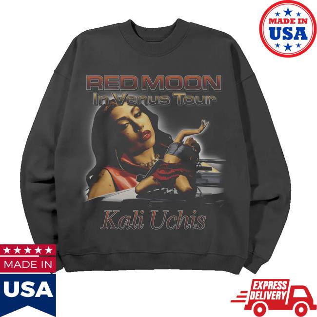 Kali Uchis Store Merch Red Moon In Venus Tour Collage Crewneck Kali Uchis Store Merch Red Moon In Venus Tour Collage Crewneck