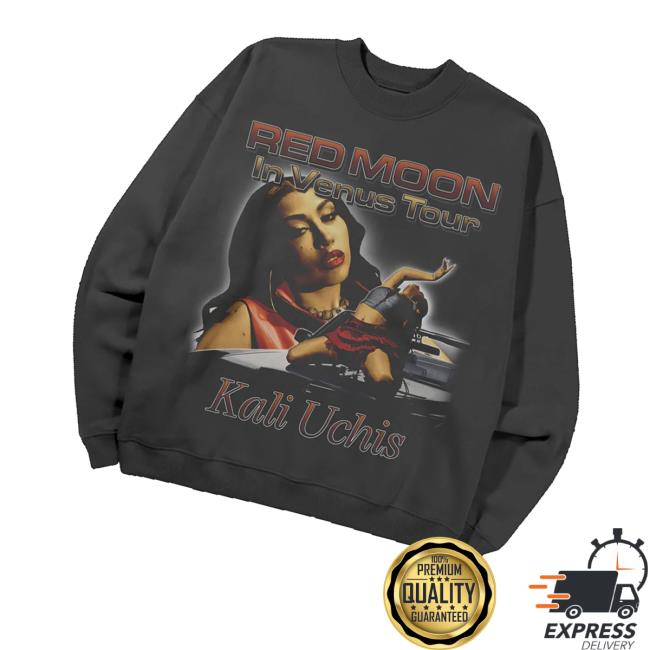 Kali Uchis Store Merch Red Moon In Venus Tour Collage Crewneck Kali Uchis Store Merch Red Moon In Venus Tour Collage Crewneck